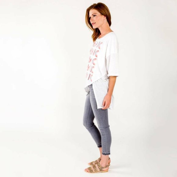 FREE PEOPLE COSMIC TEE OVERSIZED Top OB586515 - Picture 3 of 3